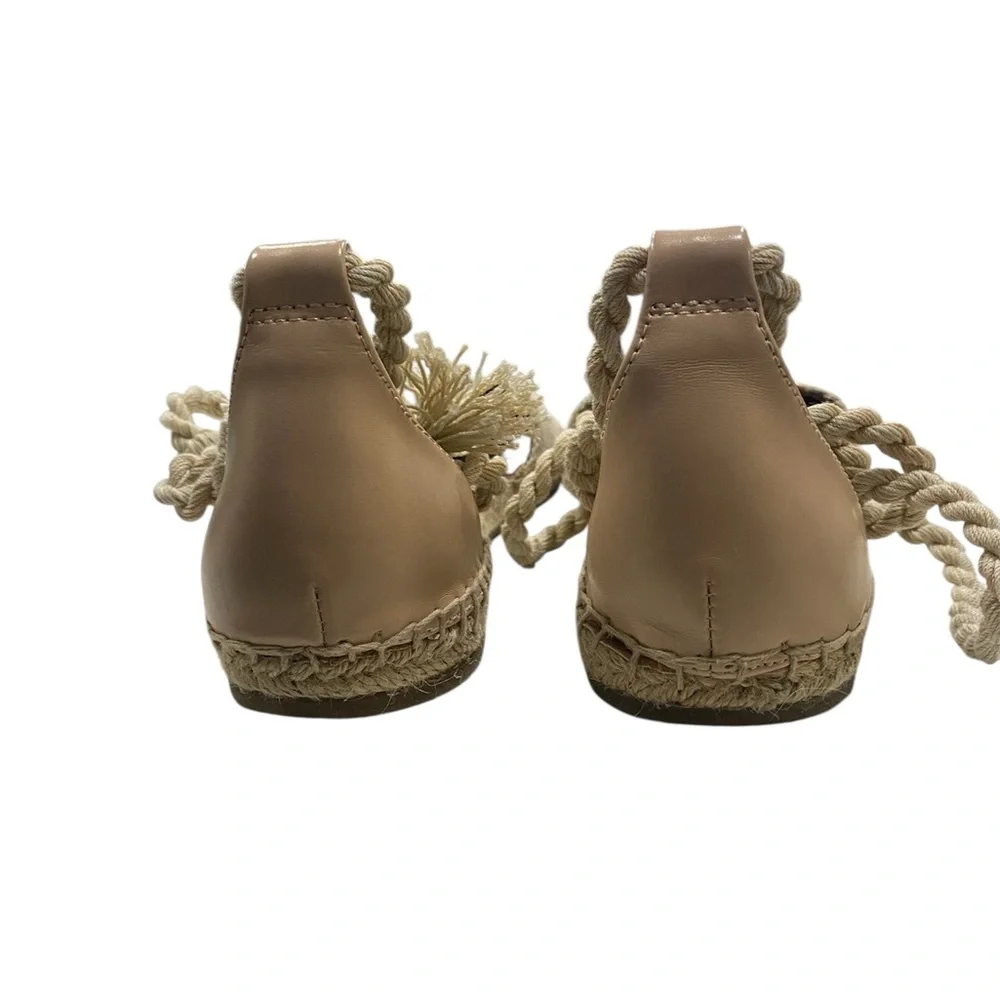 Circus by Sam Edelman Woman’s Natural Lenora Ankle Tie Espadrilles Size 8